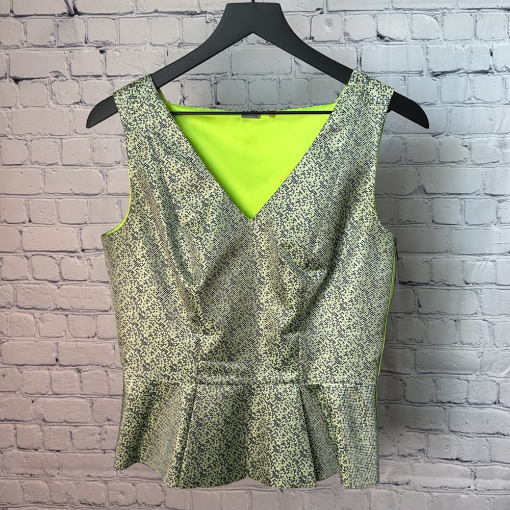 Elie Tahari Blue Green Sleeveless Top